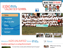 Tablet Screenshot of kidsunlimitedschool-anu.com